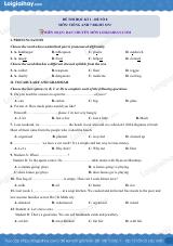Đề thi học kì 1 Tiếng Anh 7 Right on! - Đề số 8